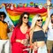 LGBT Pride Wood Hanging Ornaments Rainbow Pendant Slices Tags Hanging Decoration Wood Gay Pride Ornament